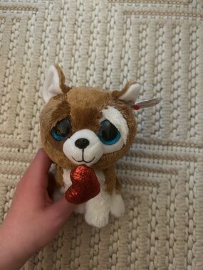 Ty Beanie Boos Smootches Brown & White Stuffed Animal - Has Original Tags